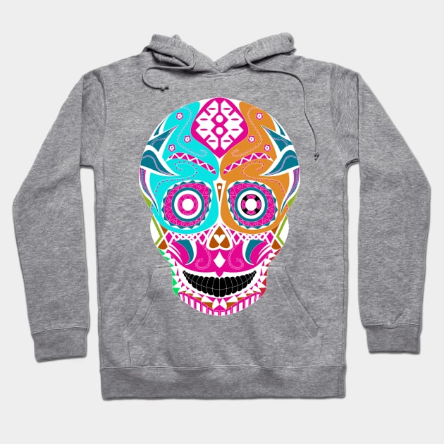 sugar skull pattern ecopop Hoodie by jorge_lebeau